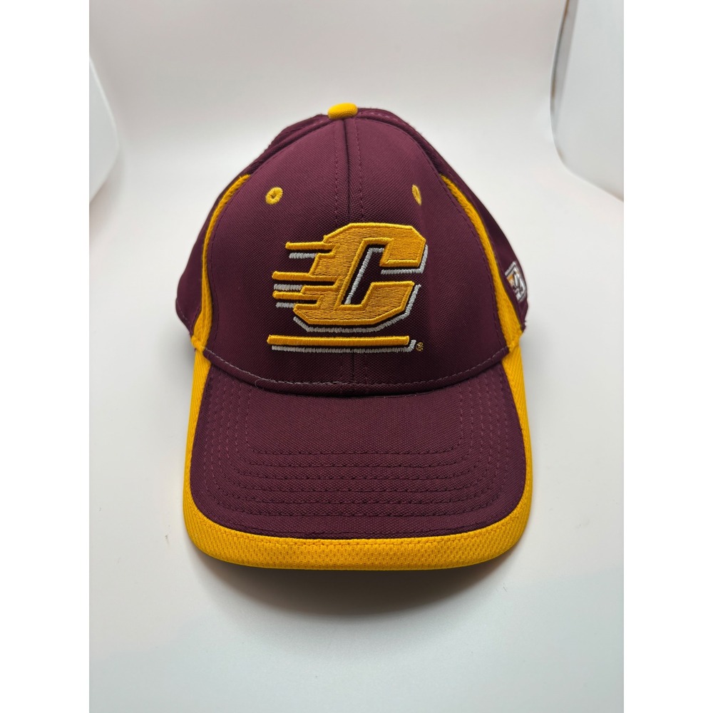 The Game Pro CMU Central Michigan Chippewas A-Flex Hat Maroon Gold L/XL